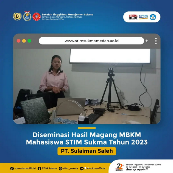 Diseminasi Laporan Magang MBKM Mahasiswa/i STIM Sukma 2023 di PT. Sulaiman Saleh.