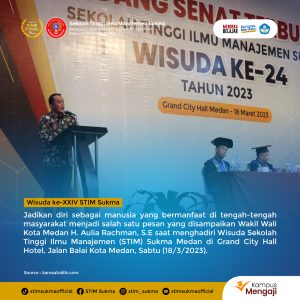 Wakil Walikota Medan Berikan Sambutan di Acara Wisuda STIM Sukma Medan