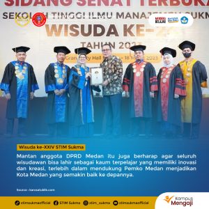 Wakil Walikota Medan Berikan Sambutan di Acara Wisuda STIM Sukma Medan