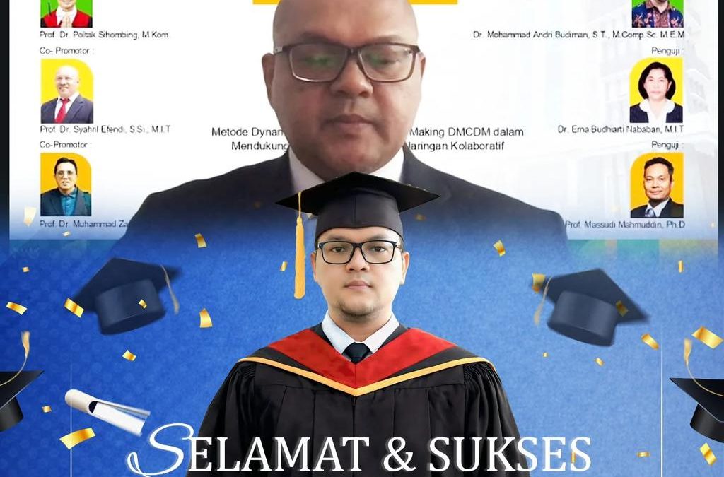 Selamat dan Sukses atas perolehan gelar akademik tertinggi (Doktor)., Dr. Mesran, S.Kom., M.Kom.