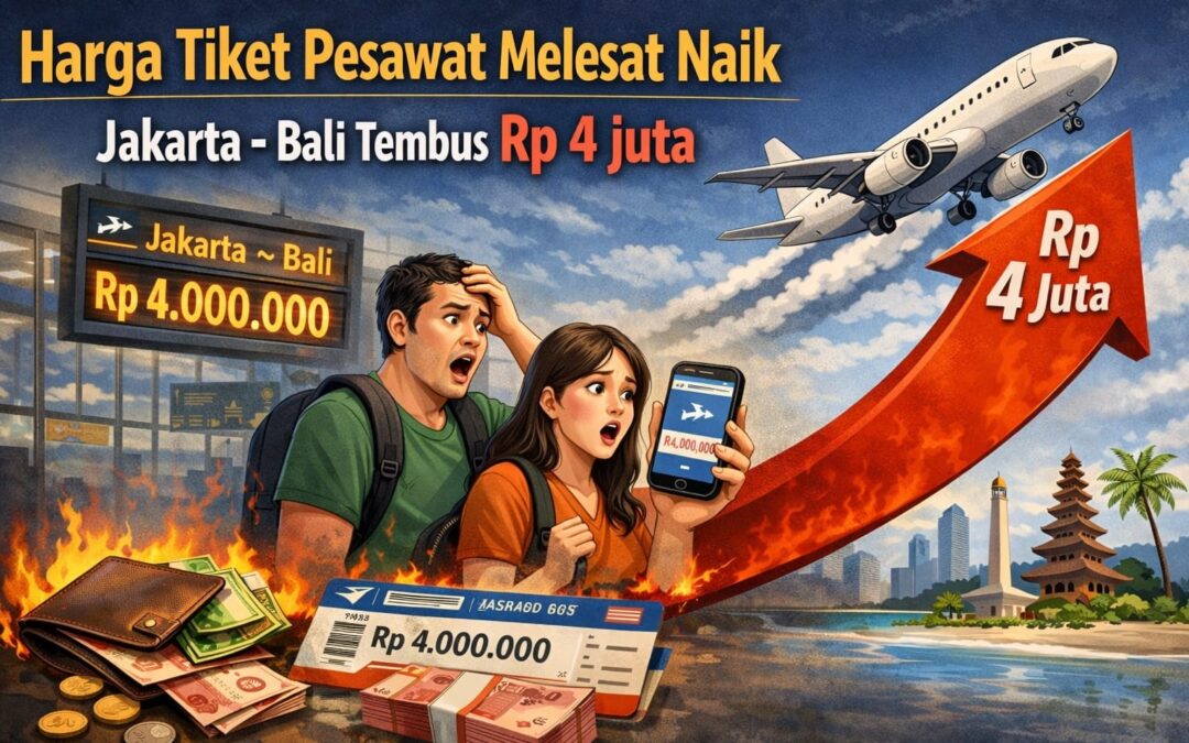 Harga Tiket Pesawat Melesat Naik, Jakarta–Bali Tembus Rp4 Juta